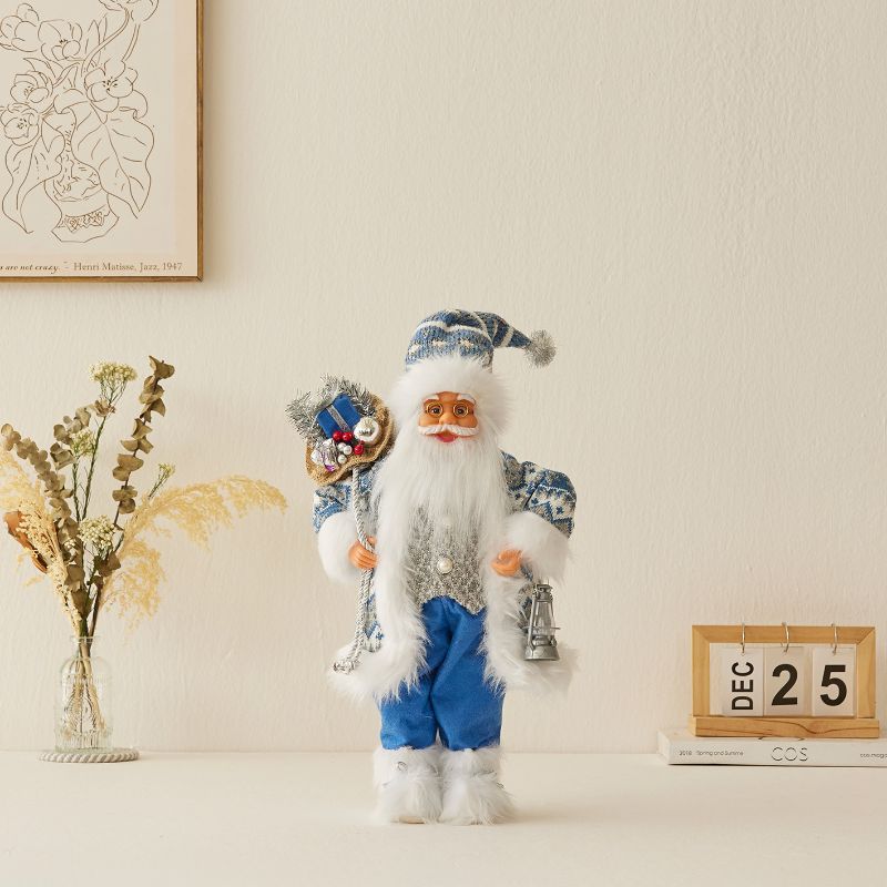 Christmas,Blue Santa Claus - Christmas Decoration